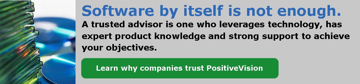 PositiveVision business management software consultants website header green