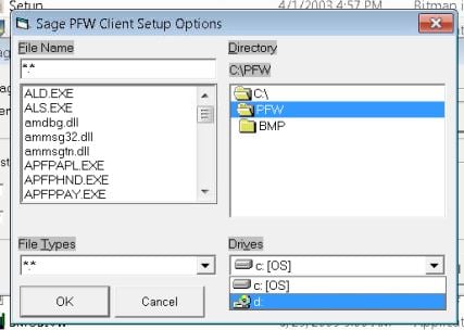SagePFW Client Setup Windows 7