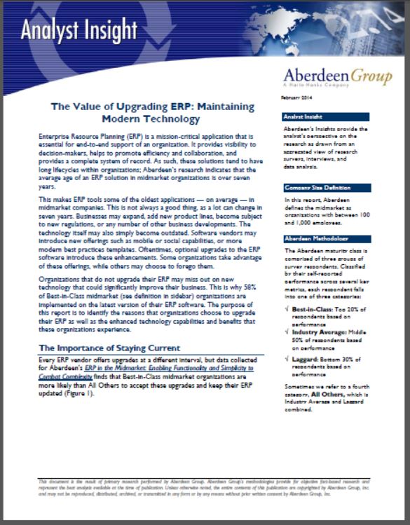 Aberdeen ERP Study