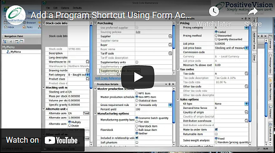 Add a Program Shortcut Using Form Actions IMAGE