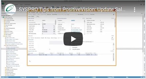 SYSPRO video Update Sales Order Stock Code Descriptions